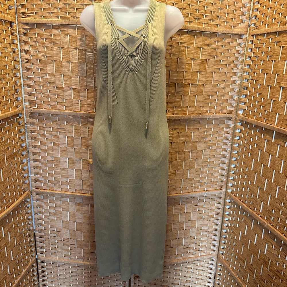 Michael Kors Tan / Beige Knit Sweater Dress